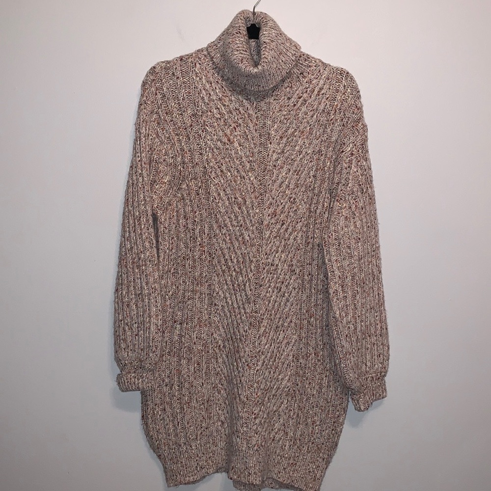 Lush Confetti Turtleneck Sweater Dress